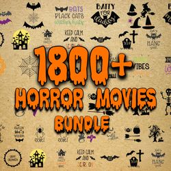 1800 file Horror Movies bundle svg dxf eps png, bundle halloween cricut, for Cricut, Silhouette, digital, file cut