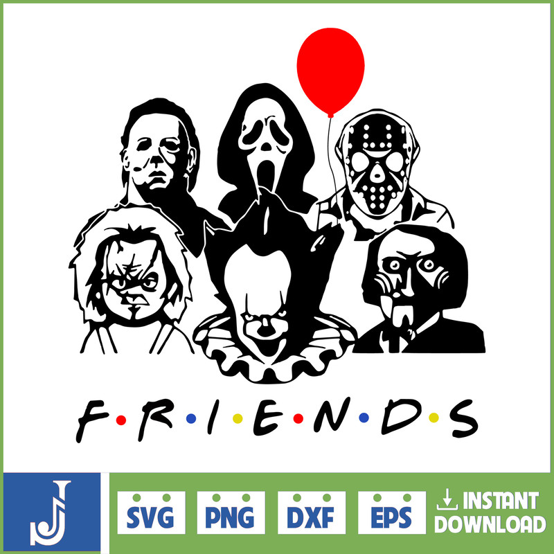 Horror SVG Halloween Horror SVG Horror Friends svg Horror characters svg Halloween svg Instant Download (45).jpg
