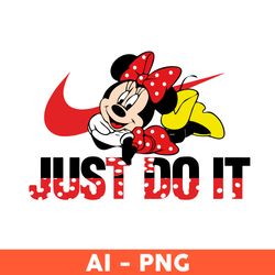 nike minnie polka dots logo png, nike just do it logo png, minnie mouse png, disney png, ai digital file - download