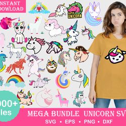 2000 files unicorn svg eps png, unicorn bundle svg, for cricut, silhouette, digital, file cut