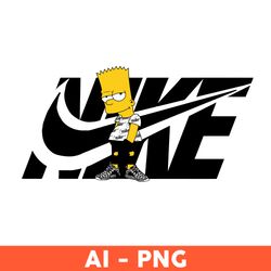 bart simpson nike png, bart simpson png, nike just do it logo png, bart png, ai digital file - download file