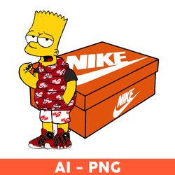 Bart Simpson Nike Box Png, Bart Simpson Png, Nike Just Do It Logo Png, Sport Fashion Png, Ai Digital File - Download