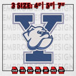 Yale Bulldogs Embroidery files, NCAA D1 teams Embroidery Designs, Yale Bulldogs Machine Embroidery Pattern
