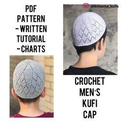 Islamic kufi cap for men PDF pattern