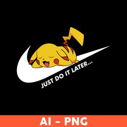 pikachu nike just do it png, pokemon nike logo png, pikachu png, sport brand png, ai digital file - download