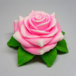 Rose on leaves - silicone mold