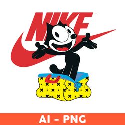 Felix The Cat Nike Png, Nike Logo Png, Felix The Cat Png, Cartoon Nike Png, Ai Digital File - Download FIle
