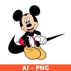 Mickey Mouse Nike Png, Nike Logo Png, Mickey Mouse Png, Cartoon Nike Png, Sport Brand Png, Ai Digital File - Download