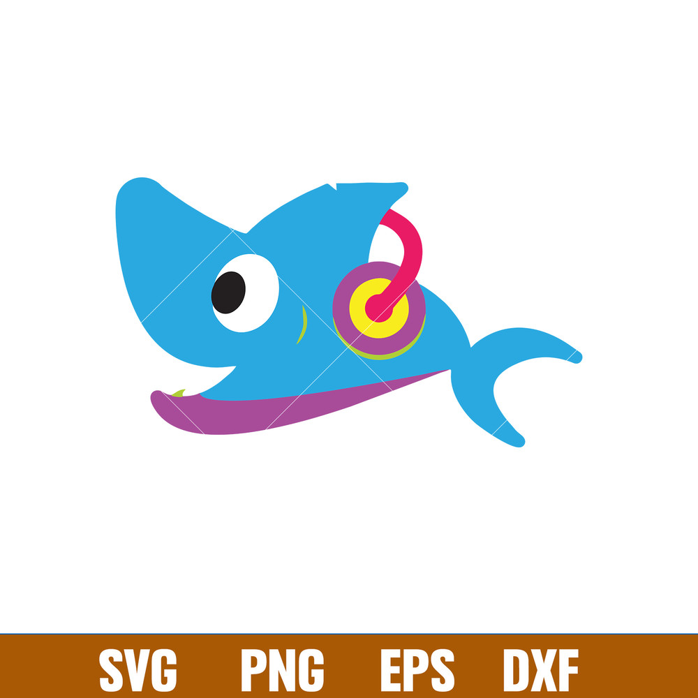 Baby Shark Png, Shark Family Png, Ocean Life Png, Cute Fish Png, Shark Png Digital File, BBS07.jpg