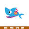 Baby Shark Png, Shark Family Png, Ocean Life Png, Cute Fish Png, Shark Png Digital File, BBS07.jpg