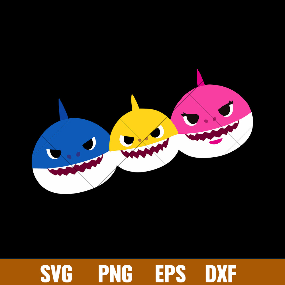 Baby Shark Png, Shark Family Png, Ocean Life Png, Cute Fish Png, Shark Png Digital File, BBS16.jpg
