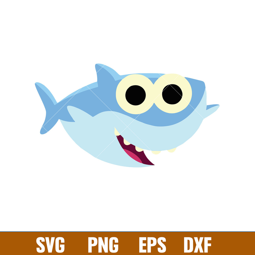 Baby Shark Png, Shark Family Png, Ocean Life Png, Cute Fish Png, Shark Png Digital File, BBS18.jpg