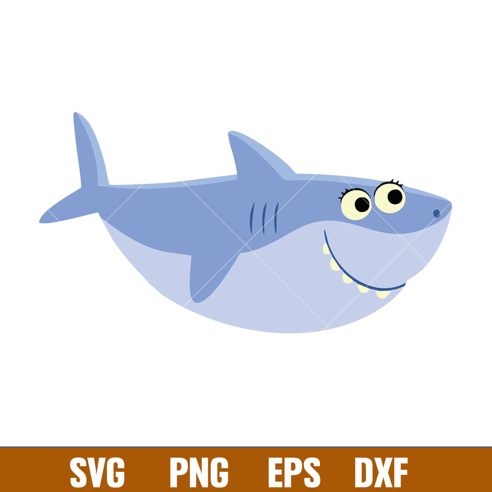 Baby Shark Png, Shark Family Png, Ocean Life Png, Cute Fish Png, Shark Png Digital File, BBS19.jpg