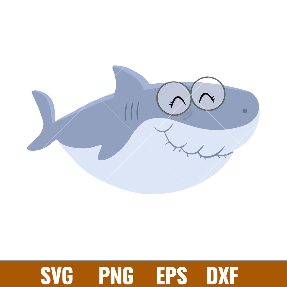 Baby Shark Png, Shark Family Png, Ocean Life Png, Cute Fish Png, Shark Png Digital File, BBS21.jpg