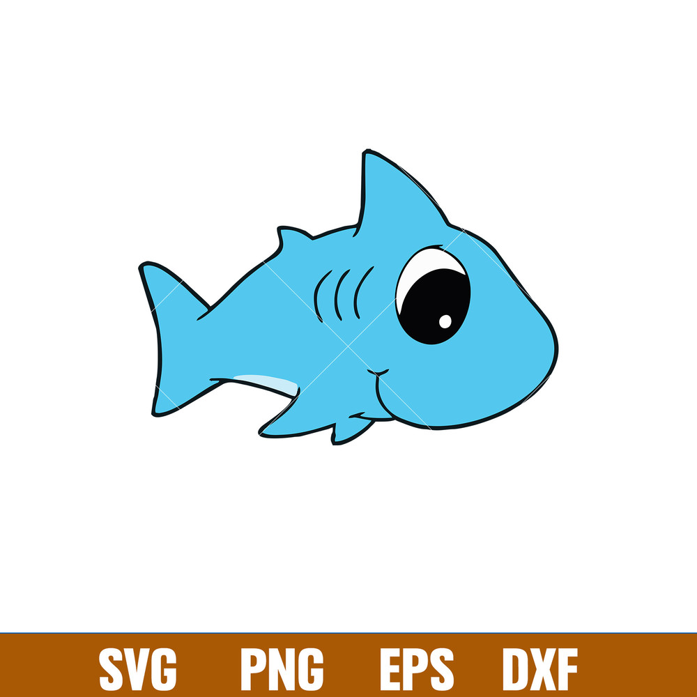 Baby Shark Png, Shark Family Png, Ocean Life Png, Cute Fish Png, Shark Png Digital File, BBS22.jpg