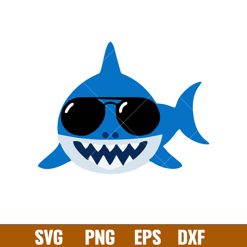 Baby Shark Png, Shark Family Png, Ocean Life Png, Cute Fish Png, Shark Png Digital File, BBS28.jpg