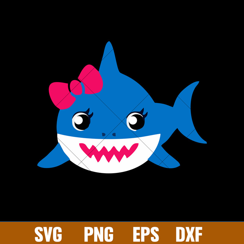 Baby Shark Png, Shark Family Png, Ocean Life Png, Cute Fish Png, Shark Png Digital File, BBS30.jpg