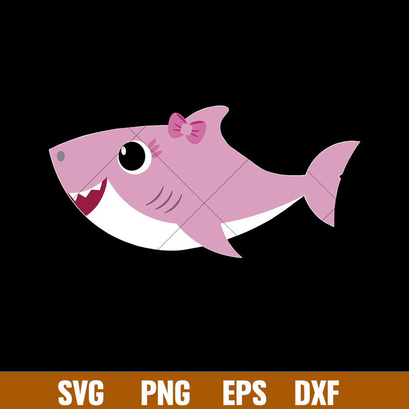 Baby Shark Png, Shark Family Png, Ocean Life Png, Cute Fish Png, Shark Png Digital File, BBS35.jpg