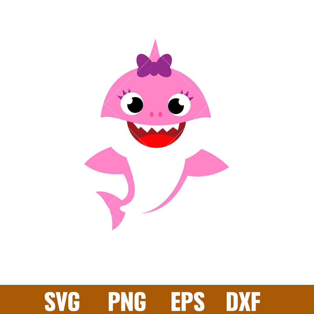 Baby Shark Png, Shark Family Png, Ocean Life Png, Cute Fish Png, Shark Png Digital File, BBS51.jpg