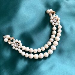 Double Row Natural Pearl Bracelet
