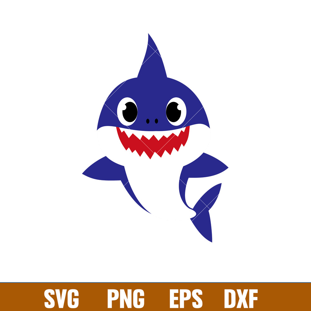 Baby Shark Png, Shark Family Png, Ocean Life Png, Cute Fish Png, Shark Png Digital File, BBS55.jpg