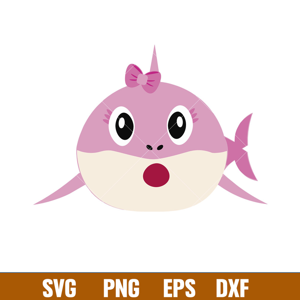Baby Shark Png, Shark Family Png, Ocean Life Png, Cute Fish Png, Shark Png Digital File, BBS57.jpg