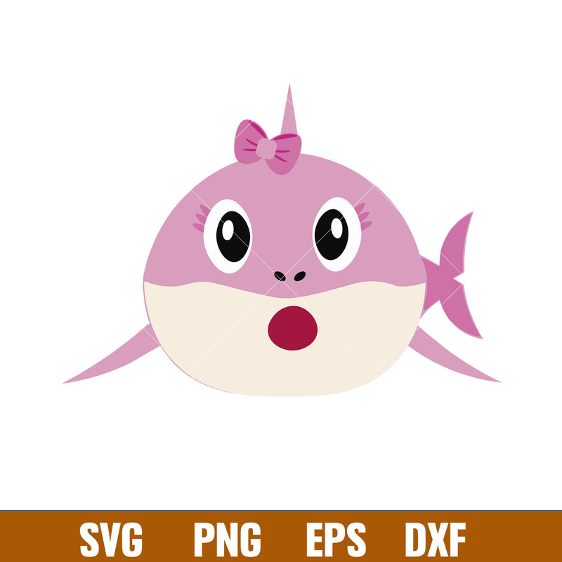 Baby Shark Png, Shark Family Png, Ocean Life Png, Cute Fish Png, Shark Png Digital File, BBS57.jpg