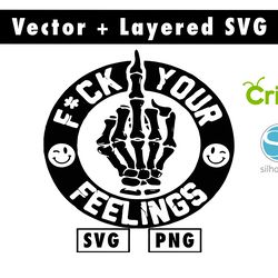 fuck yor feelings svg & png files for cricut machine , anime svg , manga svg , goku svg