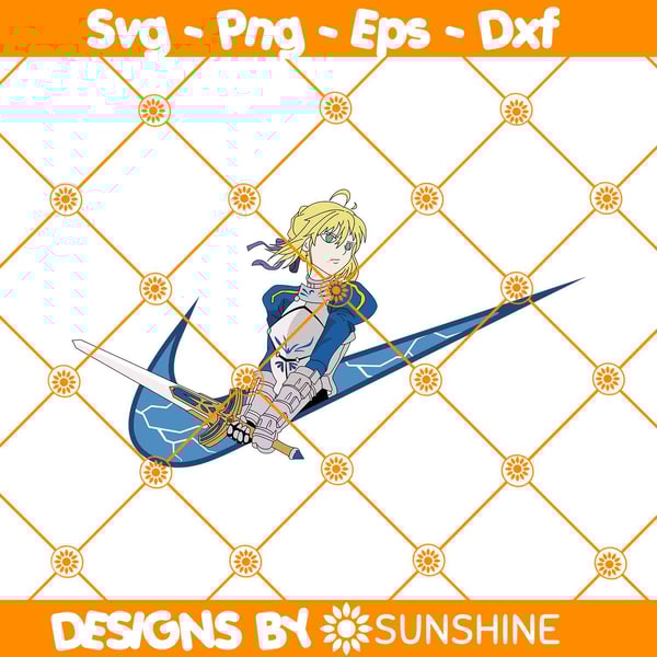 Artoria Pendragon Saber x Nike Svg, Logo Nike Anime SVG, Fat - Inspire ...