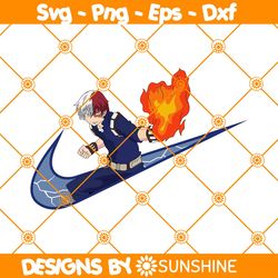 Shoto Todoroki x Nike Svg, Logo Nike Anime SVG, My Hero Academia Svg, Japanese Manga Anime Svg, File For Cricut