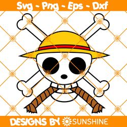 Monkey D Luffy Skull SVG, One Piece Logo SVG, Anime One Piece SVG, Japanese Anime Series SVG, File For Cricut