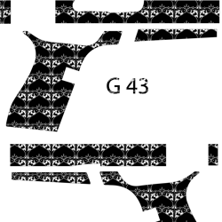G 43 Gun Design Custom, Ai, Vector, SVG Engraving,Digital file Black white vector outline or line art file for cnc laser