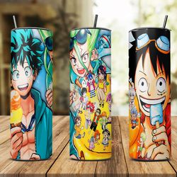 anime heroes tumbler design png, cartoon png, anime heroes tumbler, anime tumbler, one piece tumbler, luffy 60
