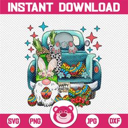 happy easter gnome truck png sublimation design, easter sublimation png,easter day png,easter egg and truck png, gnome p