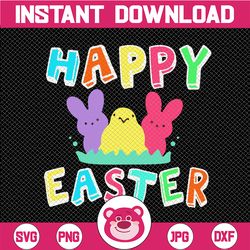 happy easter - instant digital download, svg, ai, dxf, eps, png, studio3, and jpg files included! easter bunny, bunny ch