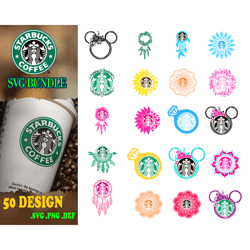 50 designs starbucks svg bundle