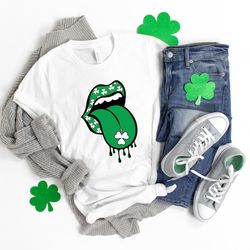 St. Patricks Day Shirt, Lucky Shirt, Shamrock Lucky Lips, Four Leaf Clover, Shamrock Shirts, Saint Patrick's Day, Irish