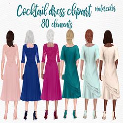 cocktail dresses clipart: "party dress clipart" wedding clipart bridal dresses mother of the bride bridesmaid dresses cu