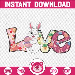 easter bunny love png sublimation design, easter sublimation png, easter love png, easter day png, digital download, ins