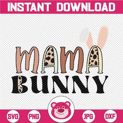 mama bunny leopard bright png, print file for sublimation or print, dtg designs, easter sublimation, easter png, funny e