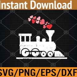 kids train hearts valentines day cute boys kids svg, eps, png, dxf, digital download