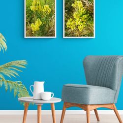 yellow flowers set of 2 prints - digital file that you will download