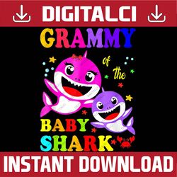 Grammy Shark Birthday Grammy Shark Family Mother's Day Happy Mother's Day PNG Sublimation Design