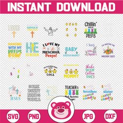 easter bundle svg, kids easter svg, easter day svg , he is risen, funny easter svg cut files for cricut & silhouette, pn