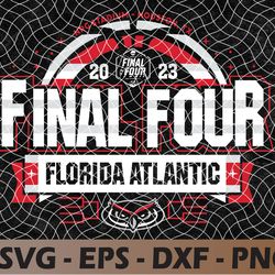 florida atlantic owls final four 2023 basketball bold navy svg, eps, png, dxf, digital download