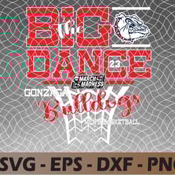 gonzaga bulldogs march madness 2023 basketball dance navy svg, eps, png, dxf, digital download