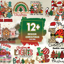 12 design christmas bundle svg, christmas svg, xmas svg, santa svg, christmas cut files