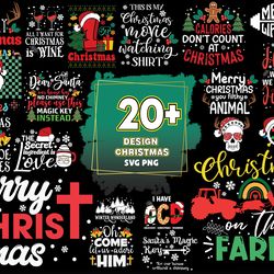 20 design christmas svg bundle, christmas svg, xmas svg, christmas cut files, santa svg