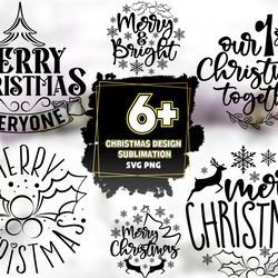 christmas design sublimation svg bundle, christmas svg, xmas svg, christmas cut files, merry christmas svg
