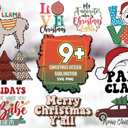 9 files christmas design sublimation bundle, christmas svg, xmas svg, christmas clipart
